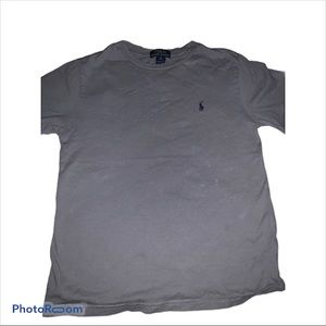 Polo boys grey tee with blue horse size medium